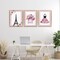 Stupell Industries Parisian Glam with Stripes 3pc Floating Frame Set, design by Christine Simpson Art
